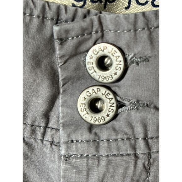 y2k GAP JEANS Gray Cargo Capri Pants Size 8 - Picture 5 of 12